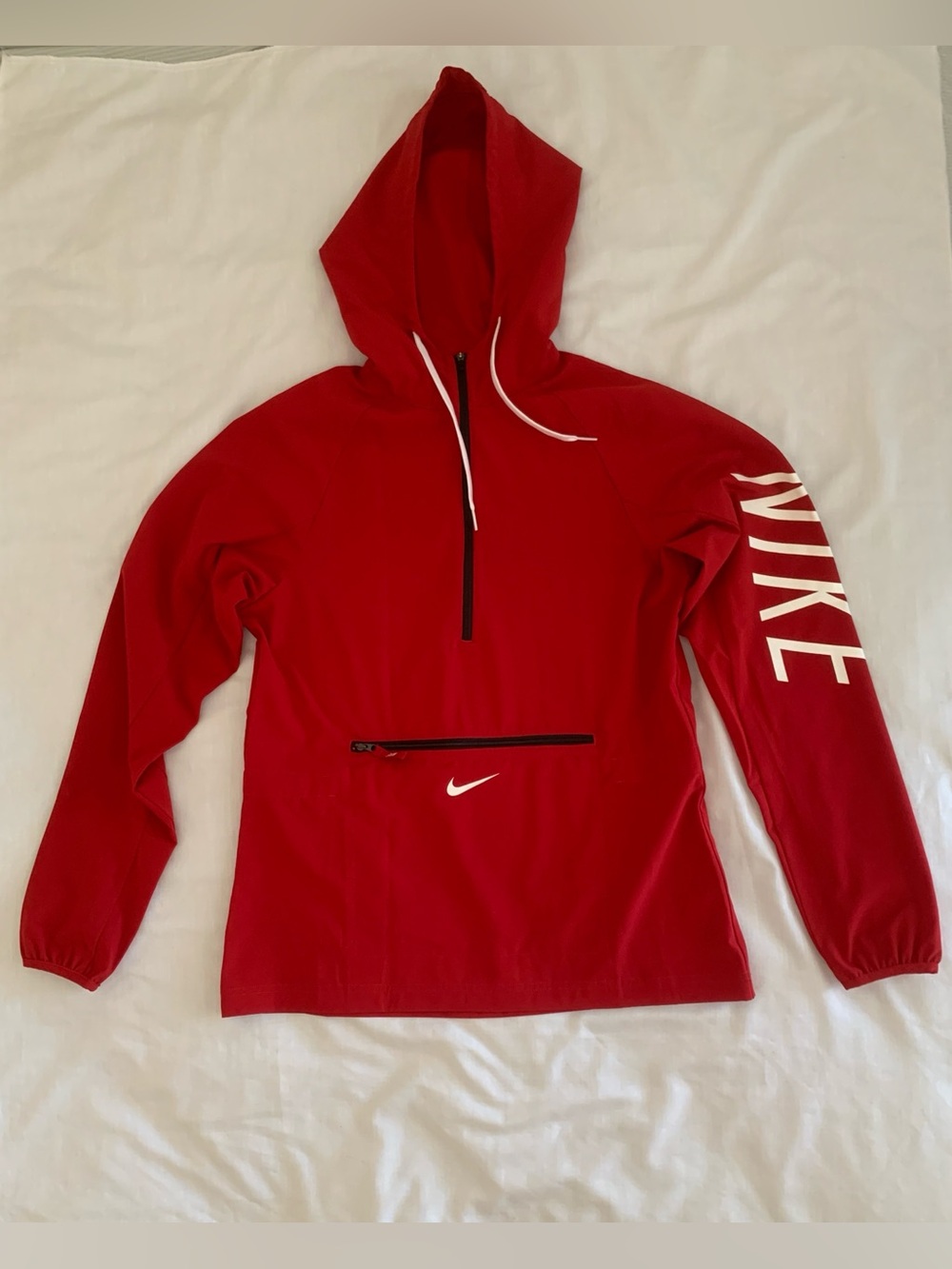 Nike Dri-FIT Flex Woven Packable Half-Zip Anorak Hooded Jacket Red Size XS EUC